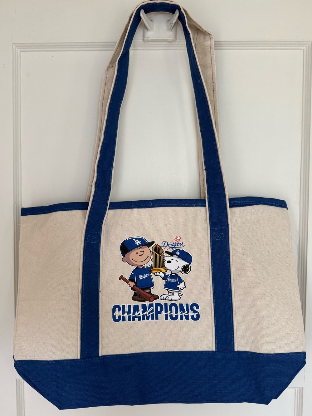 Los Angeles Dodgers Champions Canvas Tote Bag